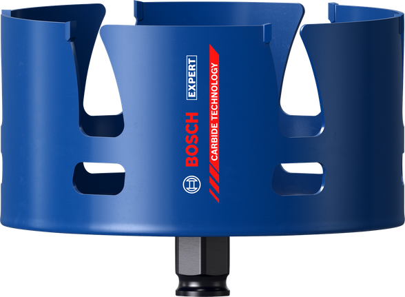 „Bosch EXPERT“ statybinių medžiagų 127 mm karbido skylių pjūklas.